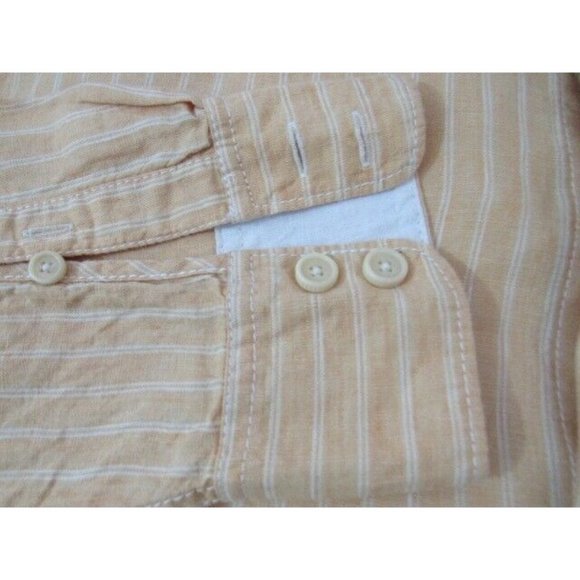 Tommy Bahama Relax Yellow Stripe Linen Button Down Shirt XXL/TG - Picture 4 of 7